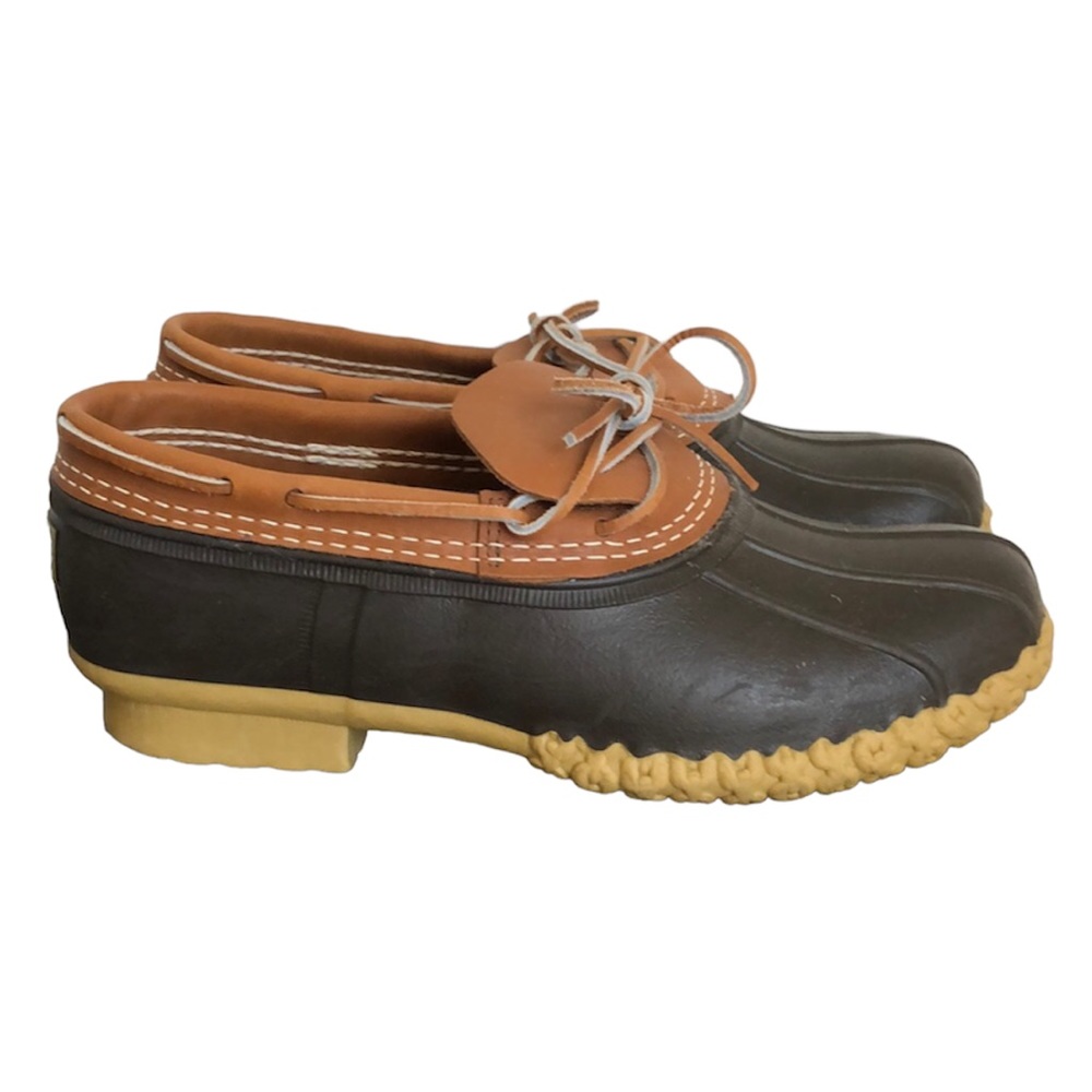 L.L. Bean Brown and Tan Rain & Snow Boots